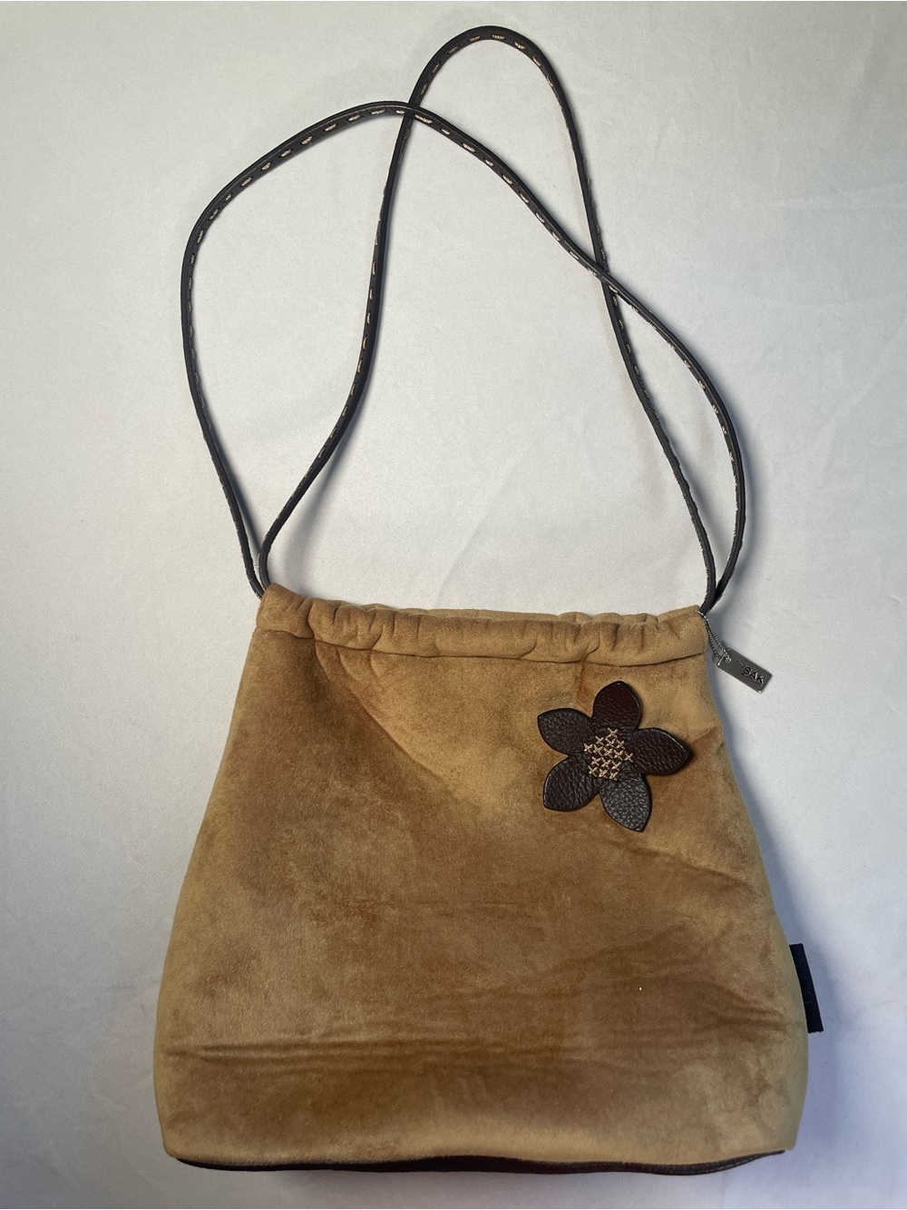 The Sak Leather Trim Shoulder Bag Purse Boho Y2K Whimsigoth Fairycore